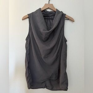 Cut Loose Gray Sleeveless Blouse